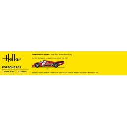 Porsche 962 1/43 Heller + colle et peintures Heller HEL-56109 - 2