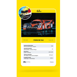Porsche 962 1/43 Heller + colle et peintures Heller HEL-56109 - 4