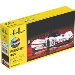 Peugeot 905 1/43 Heller + colle et peintures Heller HEL-56110 - 1