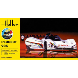 Peugeot 905 1/43 Heller + colle et peintures Heller HEL-56110 - 3