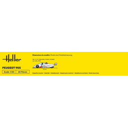 Peugeot 905 1/43 Heller + colle et peintures Heller HEL-56110 - 4