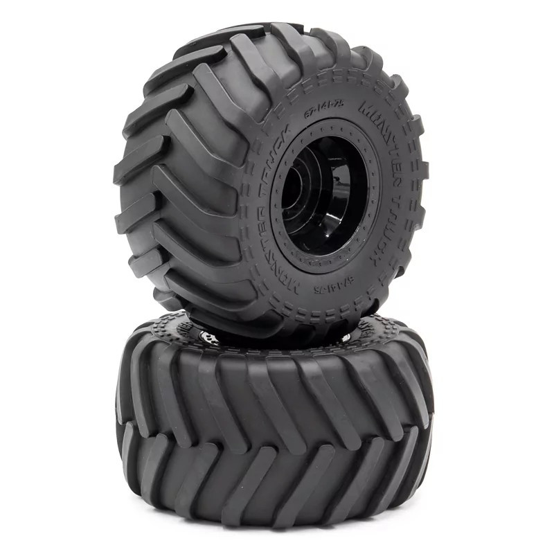 Pneus Monster Truck sur jante Noires 6" 1/10 Hobbytech Hobbytech HTR-T463 - 1
