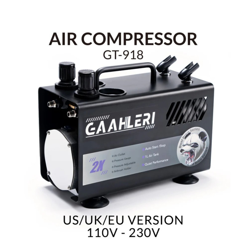 Dual Drive GT-918 Series Airbrush Air Compressor Gaahleri Gaahleri 42878 - 1