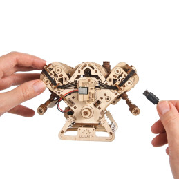 Moteur V8 Puzzle 3D bois UGEARS UGEARS UG-70264 - 2
