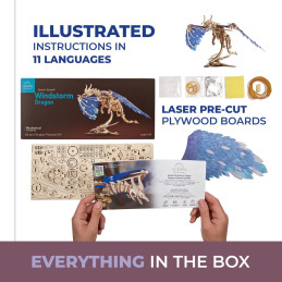 Dragon Tempête Puzzle 3D bois UGEARS UGEARS UG-70151 - 5