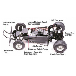 The Grasshopper Kit Black Edition 1/10 Tamiya Tamiya 47522 - 3