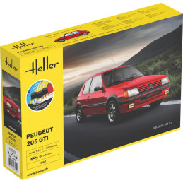 Peugeot 205 GTI 1/24 Heller + glue and paints Heller HEL-58705 - 1