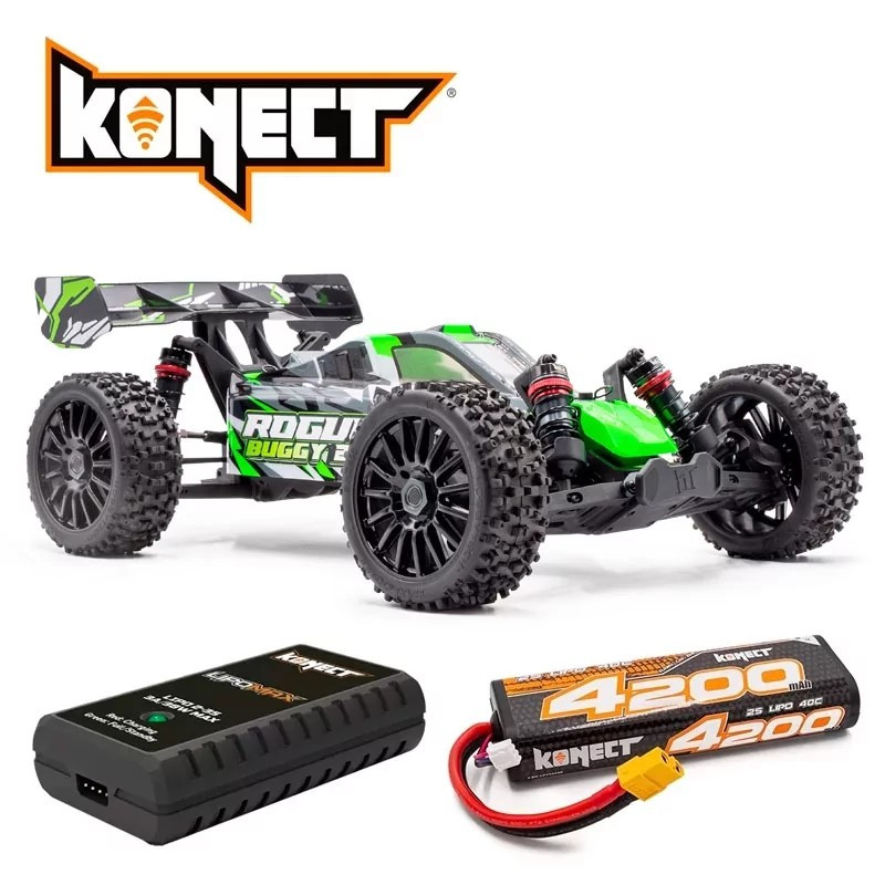 Combo Rogue Buggy 2.0 Brushless 1/10 RTR + Lipo/Chargeur HobbyTech Hobbytech 1.ROGB.V2-XX-PACK - 1
