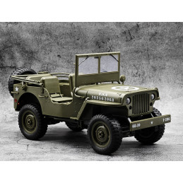 Military Jeep Willys 4WD with Lights 1/10 RTR E-Zee RC  EZ-G2068 - 1
