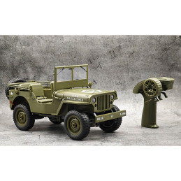Military Jeep Willys 4WD with Lights 1/10 RTR E-Zee RC  EZ-G2068 - 7