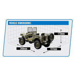 Military Jeep Willys 4WD with Lights 1/10 RTR E-Zee RC  EZ-G2068 - 13