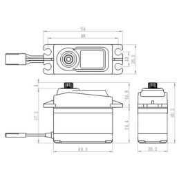 Servo SC-1258TG+ 12kg-0.08s Savox Savox SC-1258TG+ - 3