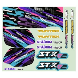 Funtek STX G2 Purple Sticker Sheet Funtek FTK-21083 - 1