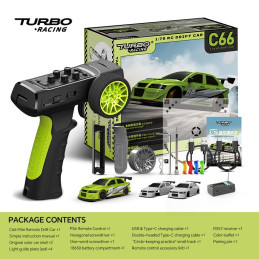Micro Drift Car C66 1/76 RTR Turbo Racing Turbo Racing TB-C66 - 2