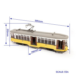 Tramway de Milan 1/24 kit construction bois métal OcCre OcCre 53013 - 4