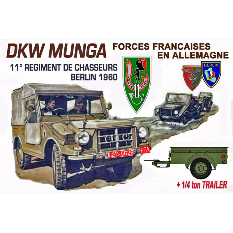 Special Edition DKW MUNGA F91/4 with 1/4 ton trailer - French version 1/35 ACE  ACEPACK-02 - 1