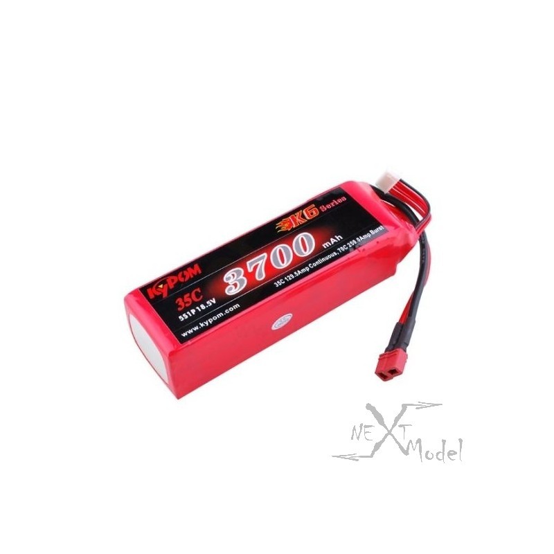 Li-Po 3700mAh 35C 5S 18.5V (Dean) Kypom Kypom Batteries KT3700/35-5S - 2
