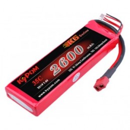 Lipo 2600mAh 35 c 2S 7 .4V (Dean) Kypom Kypom Batteries KT2600/35-2S - 1