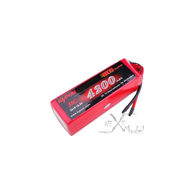 Li-Po 4200mAh 35C 5S 18.5V (Dean) Kypom Kypom Batteries KT4200/35-5S - 2
